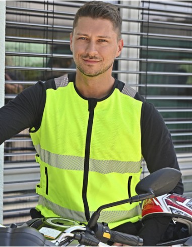 KOR-KXMMOTO-Hi-Vis Mesh Motorcycle Safety Vest Naxos
